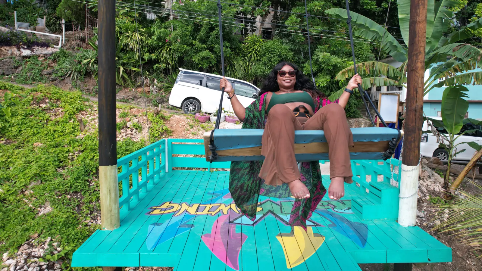 Bali inspred swing, Horse Back Riding and Blue Hole Tour